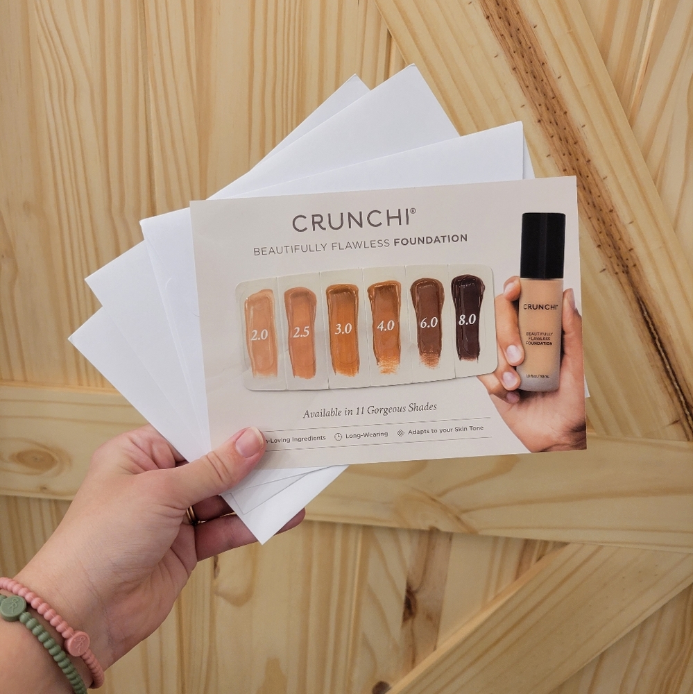 FREE Crunchi Foundation Sample Cards!